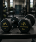 Green Gains Coated Dumbbells 2-Pack (5kg each)